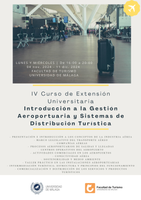 Abiertas las inscripciones en el IV Curso de Extensión Universitaria en Introducción a la Gestión Aeroportuaria y Sistemas de Distribución Turística.