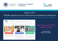 Webinar OTRI: IPRUMA, valorización de resultados de investigación