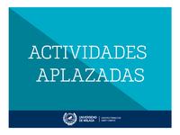 Aplazamiento de Actividades