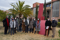 Acto de Inaguruación de la escultura 6+1. Del autor José Ignacio Díaz de Rábago