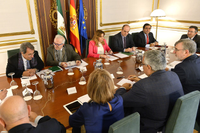 Reunión de los rectores de las diez universidades andaluzas con la presidenta Susana Díaz