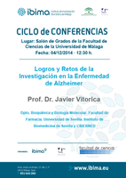 Conferencia "Logros y retos de la investigación en la enfermedad del alzheimer"