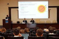 Un instante de la jornada en la Facultad de Medicina