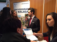 Stand de la UMA en el Salón del Estudiante en Lucena