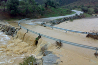 Crecida del río Campanillas en diciembre de 2009