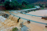 Crecida del río Campanillas en diciembre de 2009