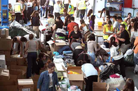 Voluntarios de la UMA en los talleres de la Escuela de Ingenierías Industriales